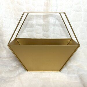Decocrated Gold Metal Hexagon Planter-NEW